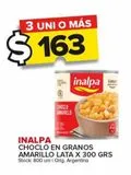 Oferta de Choclo en granos Inalpa amarillo lata x 300g por $163 en Carrefour Maxi