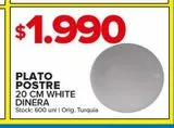 Oferta de Plato postre 20cm por $1990 en Carrefour Maxi