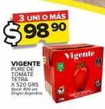 Oferta de Puré de tomate Vigente tetra 520g por $98,9 en Carrefour Maxi