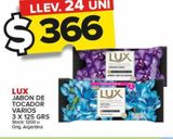 Oferta de Jabón de tocador Lux vs fragancias 3 x 125g por $366 en Carrefour Maxi