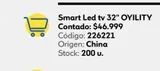 Oferta de Pantalla LED Oyility 32" Smart Tv  por $46999 en Coppel