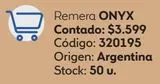 Oferta de Remera Onyx por $3599 en Coppel