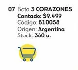 Oferta de Bota 3 Corazones por $9499 en Coppel