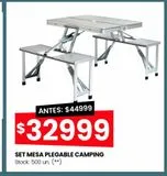 Oferta de Set mesa plegable camping por $32999 en Changomas