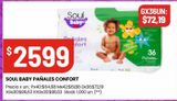 Oferta de SOUL BABY PAÑALES CONFORT  por $2599 en HiperChangomas