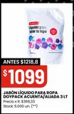 Oferta de JABÓN LÍQUIDO PARA ROPA DOYPACK ACUENTA/ALIADA 3 LT por $1099 en HiperChangomas