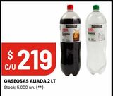 Oferta de GASEOSAS ALIADA 2 LT por $219 en Changomas