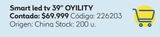 Oferta de  Pantalla LED Oyility 39" Smart TV por $69999 en Coppel