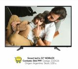 Oferta de Smart tv 32" Noblex por $66999 en Coppel