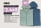 Oferta de Buzo con cierre y capucha H&G por $2449 en Changomas