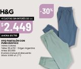 Oferta de Pantalón con puño rústico H&G por $2449 en Changomas