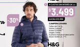 Oferta de Campera liviana H&G por $3499 en HiperChangomas