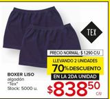 Oferta de Boxer liso algodón Tex por $1290 en Carrefour Maxi