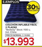 Oferta de Colchón inflable fácil 2 plazas Bestway por $13993 en Carrefour Maxi