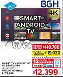 Oferta de Smart tv BGH Android 50" 4k por $119030 en Carrefour Maxi