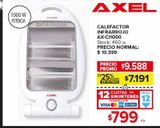 Oferta de Calefactor infrarrojo Axel AX-CI1000 1000W por $7191 en Carrefour Maxi