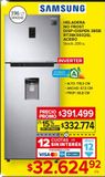 Oferta de Heladera Samsung 396L por $332774 en Carrefour Maxi