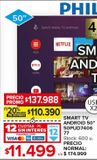 Oferta de Smart tv Philips 50" por $110390 en Carrefour Maxi