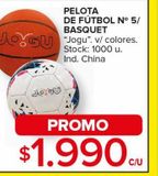 Oferta de Pelota de fútbol Nº 5 basquet Jogu por $1990 en Carrefour Maxi