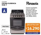 Oferta de Cocina Florencia 5518F Inoxidable por $134999 en Cetrogar