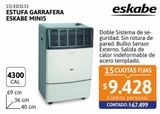 Oferta de Estufa Garrafera Eskabe mini5 4300kcal por $67499 en Cetrogar