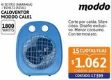 Oferta de Caloventor IC-01 1800W Moddo por $7599 en Cetrogar