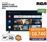 Oferta de Smart TV LED 40" S40AND android RCA por $88999 en Cetrogar