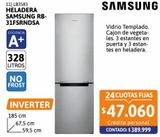 Oferta de Heladera No Frost Samsung RB31FSRNDSA 310lt Inox por $389999 en Cetrogar