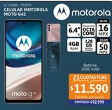 Oferta de Celular Motorola G42 6.43" 4/128GB rosa por $92999 en Cetrogar