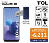 Oferta de Celular TCL 408 6.6" 4/64GB Gris por $49999 en Cetrogar