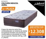 Oferta de Colchón de espuma Inducol Aural 100x190x29 cm por $101999 en Cetrogar