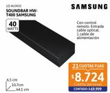 Oferta de Soundbar HW-T400 2.0ch 40W Samsung por $69999 en Cetrogar