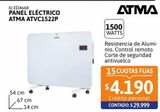 Oferta de Panel eléctrico ATMA 1500w por $29999 en Cetrogar