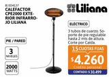 Oferta de Calefactor CIPIE2000 exterior infrarrojo Liliana por $30499 en Cetrogar