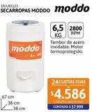 Oferta de Secarropas Moddo 6.5KG PVC Blanco por $37999 en Cetrogar