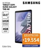 Oferta de Tablet Samsung Galaxy TAB A8 10.5'' 4GB 64GB gris por $139999 en Cetrogar