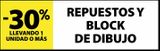 Oferta de REPUESTOS Y BLOCK DE DIBUJO en Punto Mayorista