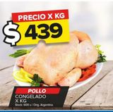 Oferta de Pollo congelado kg por $439 en Carrefour Maxi