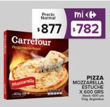 Oferta de Pizza mozzarella estuche x 600g por $782 en Carrefour Maxi