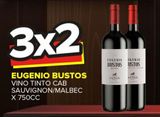 Oferta de Vino tinto de mesa Eugenio Bustos cab sauv/ malbec x 750cc en Carrefour Maxi
