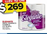 Oferta de Papel higiénico Elegante 4 x 30mts por $269 en Carrefour Maxi
