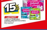 Oferta de Toalla femenina Ladysoft en Carrefour Maxi