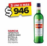Oferta de Aperitivos Gancia x 950cc por $946 en Carrefour Maxi