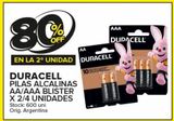 Oferta de Pilas alcalinas Duracell AA/AAA blister x 2/4 unidades en Carrefour Maxi