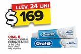 Oferta de Crema dental Oral-B extra blanco x 70g por $169 en Carrefour Maxi