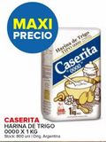 Oferta de Harina de trigo Caserita 0000 x 1kg en Carrefour Maxi
