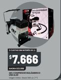 Oferta de QKL COMPRESOR INALÁMBRICO USB AL49 por $22998 en Changomas