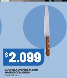 Oferta de CUCHILLA UNIVERSAL CON MANGO DE MADERA por $2099 en HiperChangomas