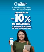 Oferta de Cooperativa Obrera | Con miCoope Estudiantes 10% de ahorro | 4/5/2023 - 14/6/2023